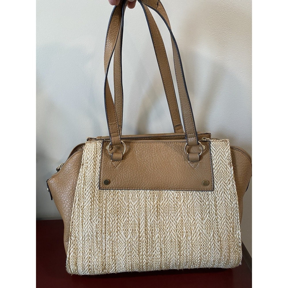 Enzo Angiolini Brown Large Shoulder Satchel Bag Purse 14x9x5 Faux Leather
